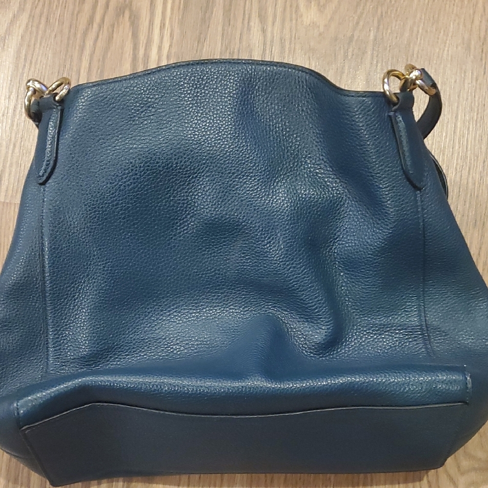 Coach Blue Leather Shoulder Bag - Picture 5 of 6